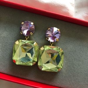 BaubleBar BonBon Gem Earring in Green/ Purple